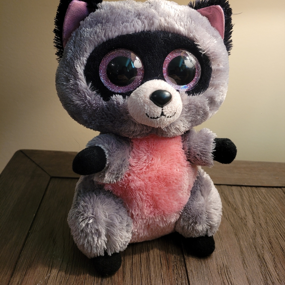 Ty 9" Beanie Boo Raccoon Rocco